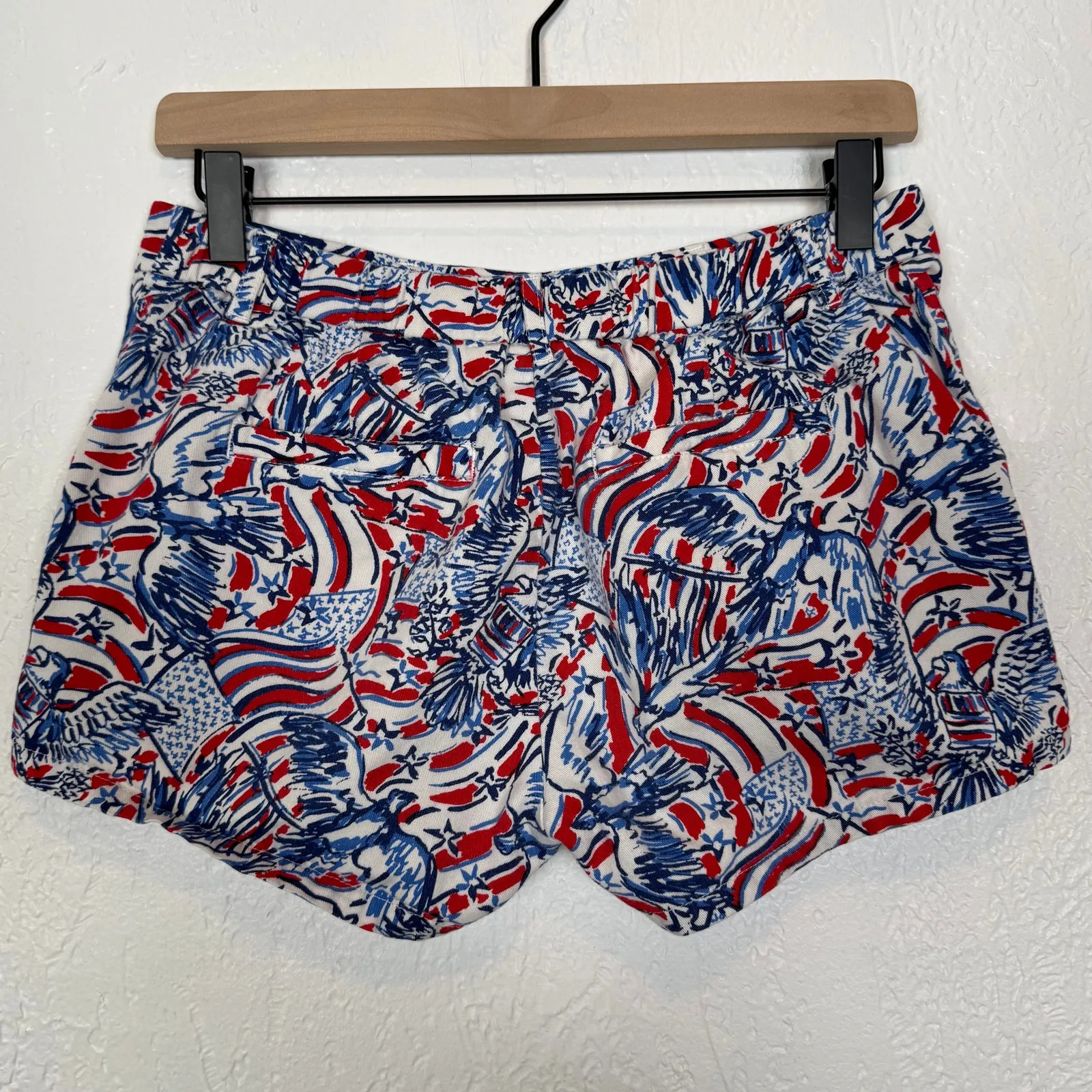 Chubbies Women's Cotton Shorts Americana Patriotic Flag Print Size Small - Image 2