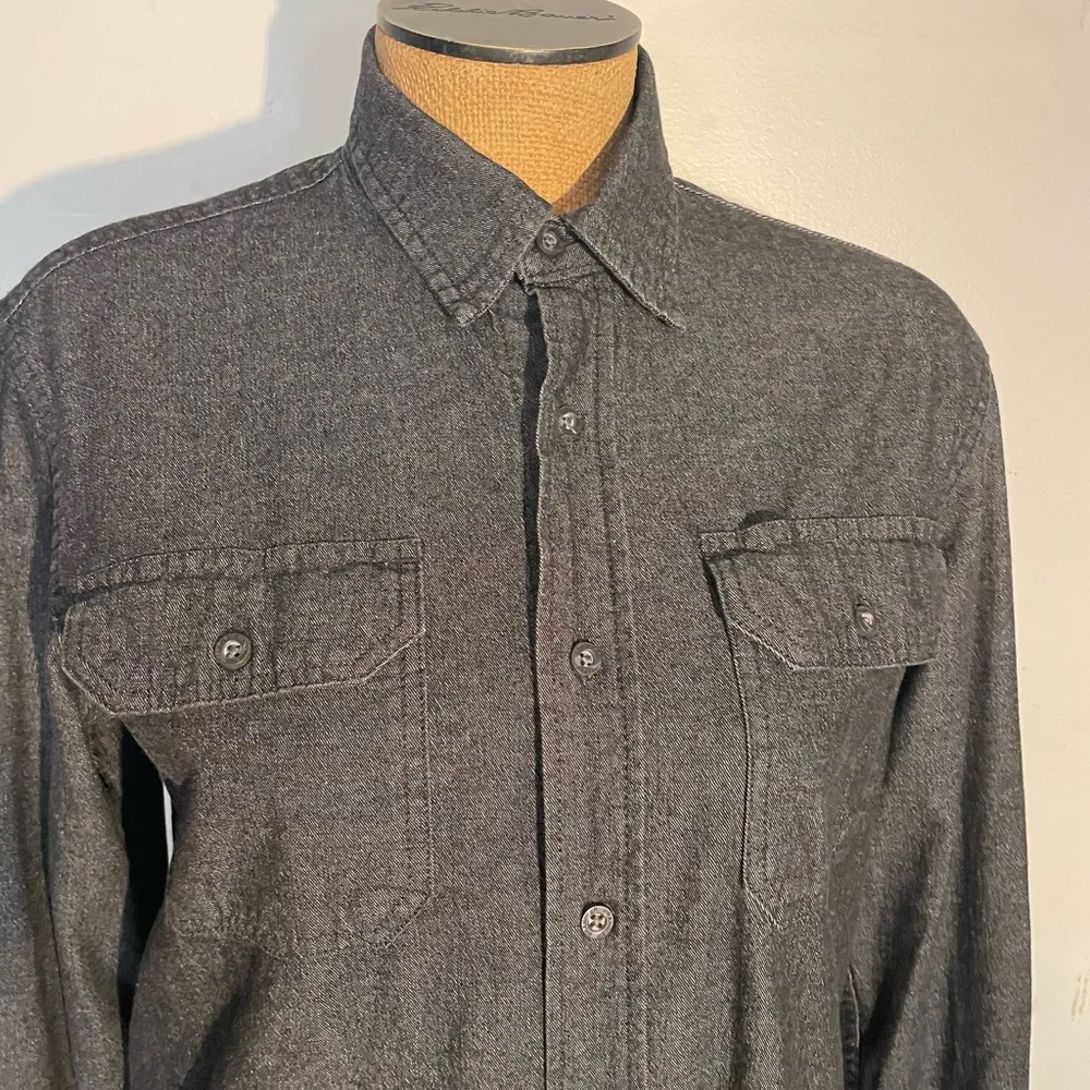 flex for comfort women’s charcoal  button down size s/p - Image 2