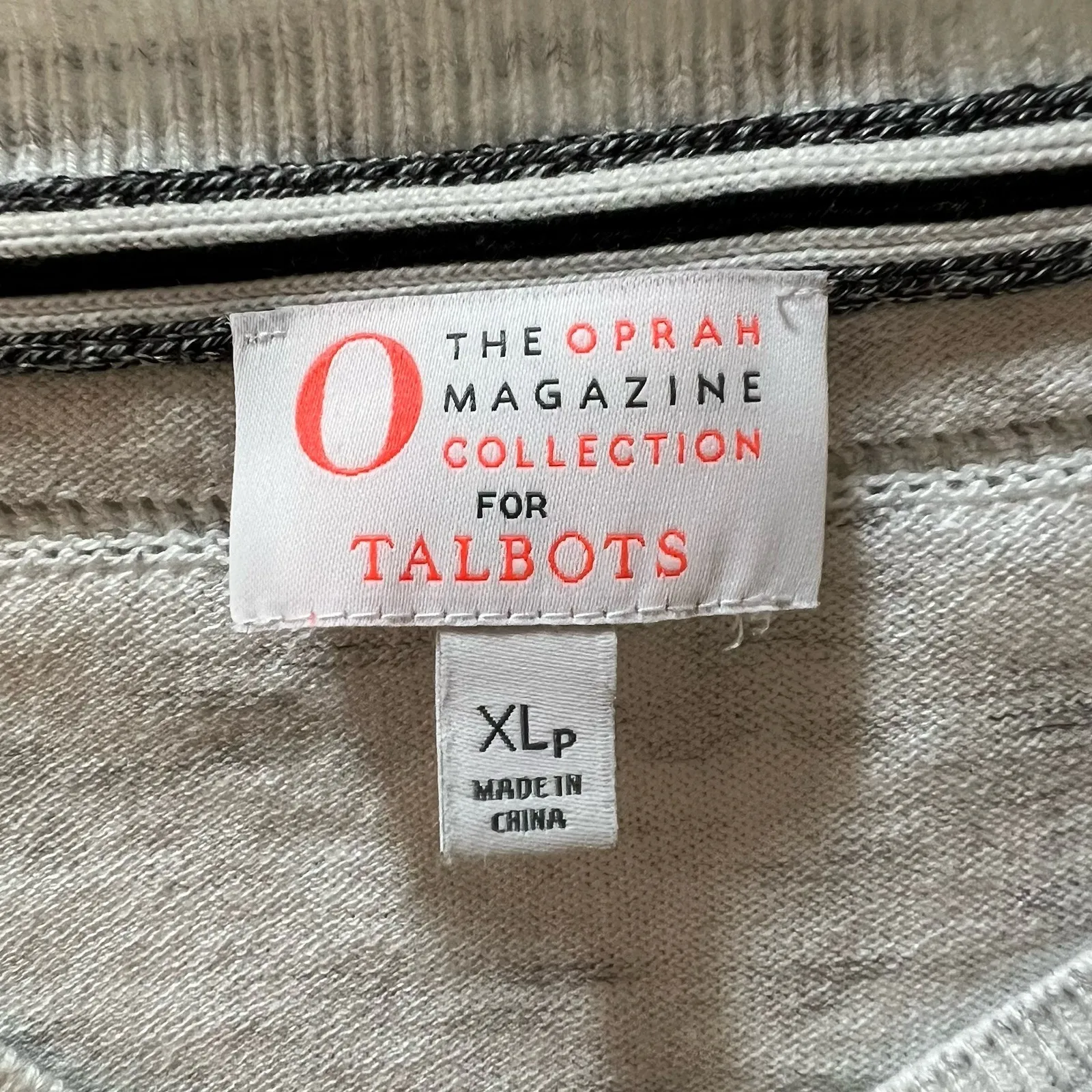 Talbots X Oprah Gray Heathered V‎ Neck Pullover Sweater Top Classic Basic - Image 7