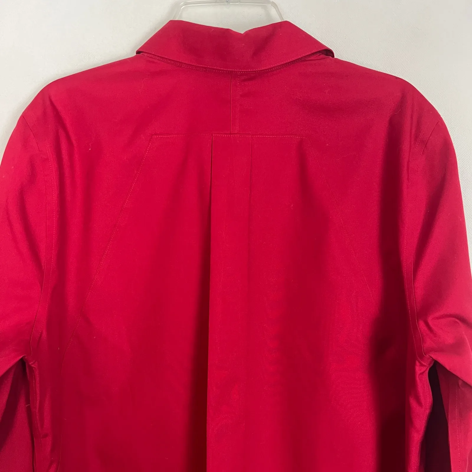 Chico's No Iron Button Down Red Top Size M/L Tunic - Image 7