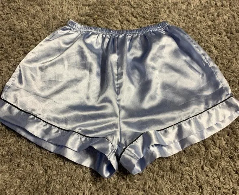 SheIn blue silk set - Image 4