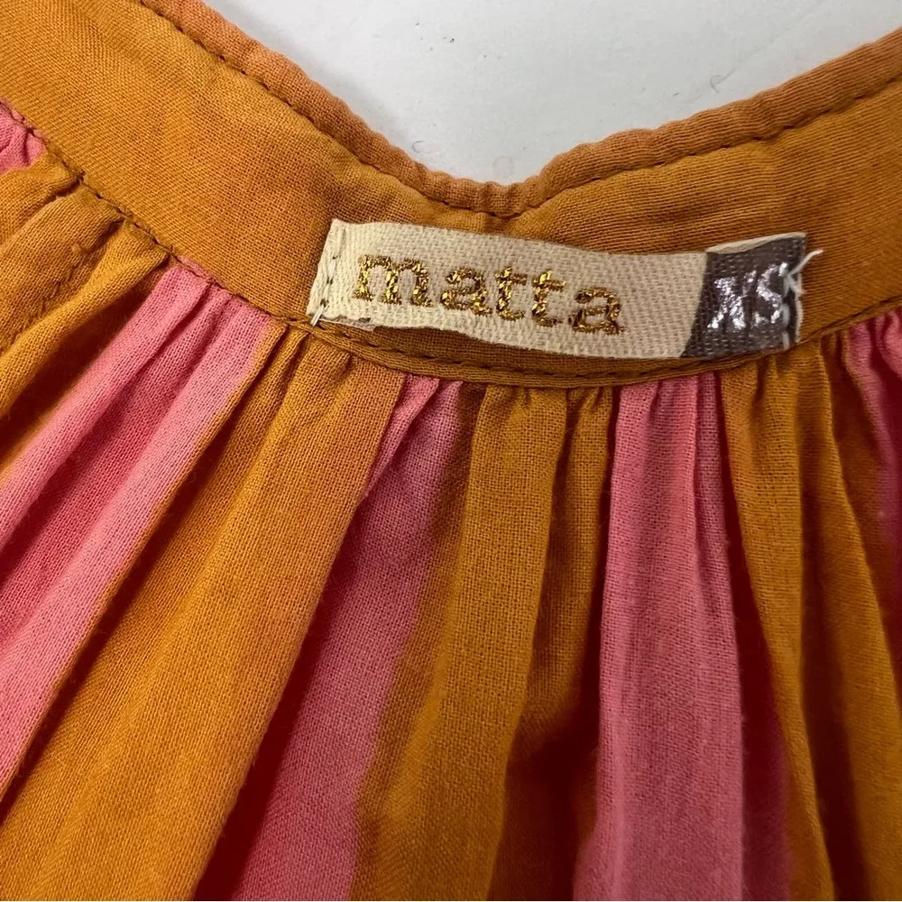 Matta NY Jaya Riviera Striped Midi Dress Gelato Sz XS Pink - Image 7