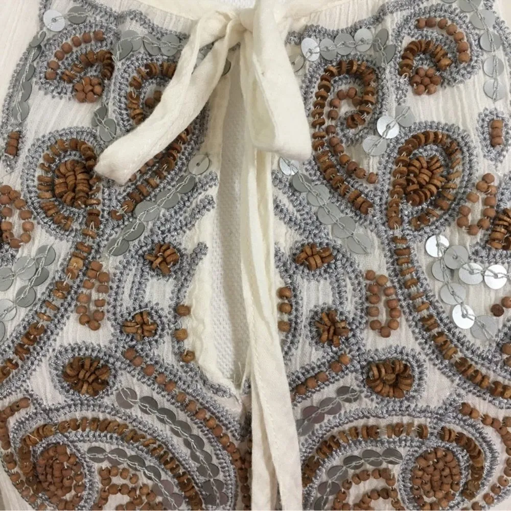 Tommy Bahama Gauze Beaded Blouse - Size M - Image 4