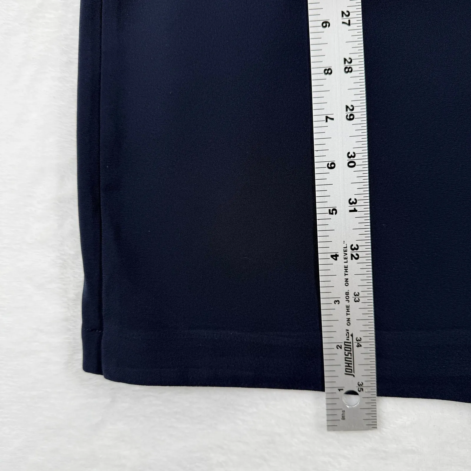 Halston Heritage Navy Blue Wrap Midi Dress Size 12 - Image 4