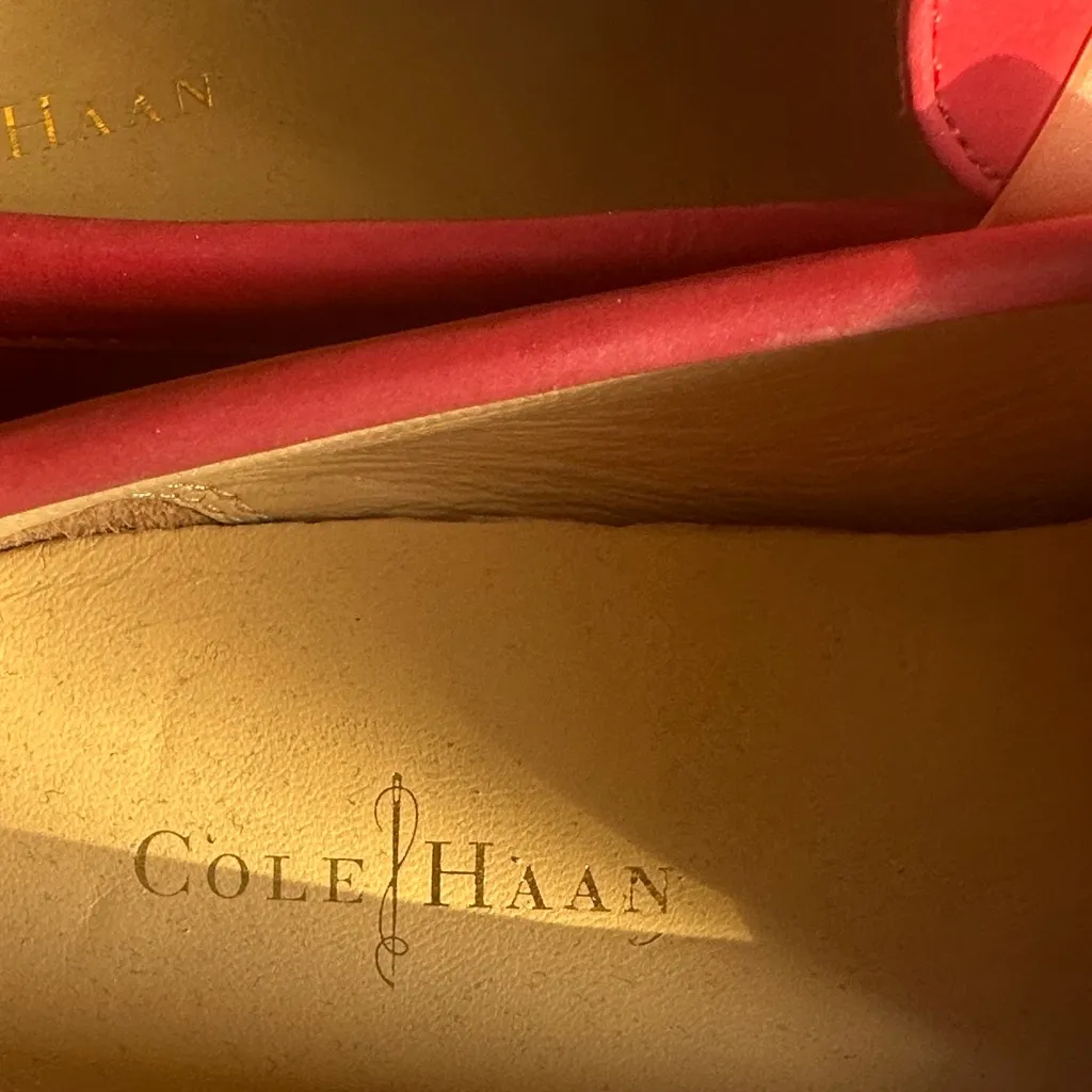 Cole Haan Red and Peach Loafers - Image 3