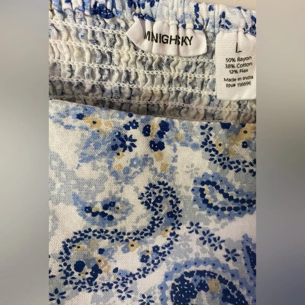 Paisley Print PALAZZO Pants and TOP 2-Piece Outfit Set By Midnight Sky Size L - Image 8