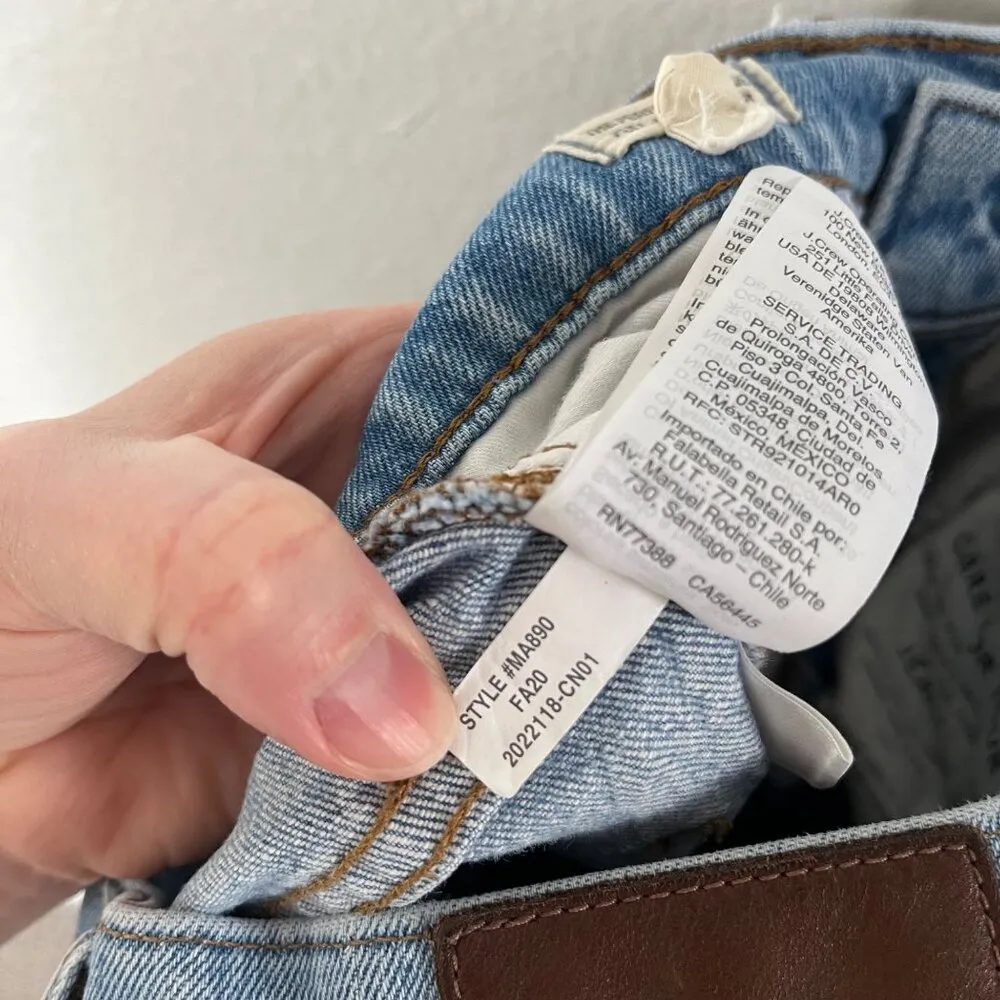 Madewell The Perfect Vintage Full-Length Jeans Light Wash Denim SIze 25P - Image 11