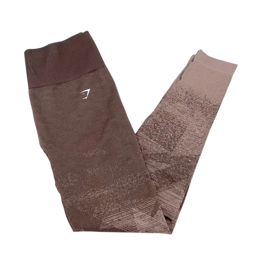 Gymshark Adapt Ombre Seamless Leggings Brown Penny High Waisted Size Medium - Image 8