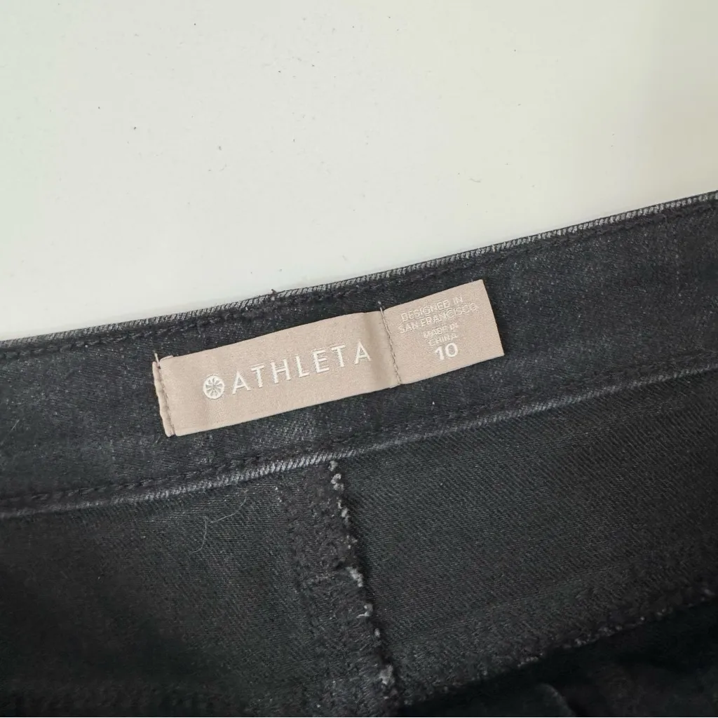 Athleta Sculptek Ultra Skinny Zip Ankle Jeans Carbon Wash Size 10 - Image 6