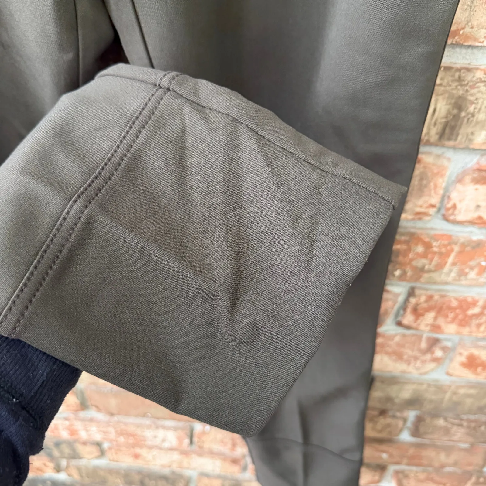 Pink Tartan Brown Stretch Trousers Pants Womens Size 10 Straight Career Casual - Image 3