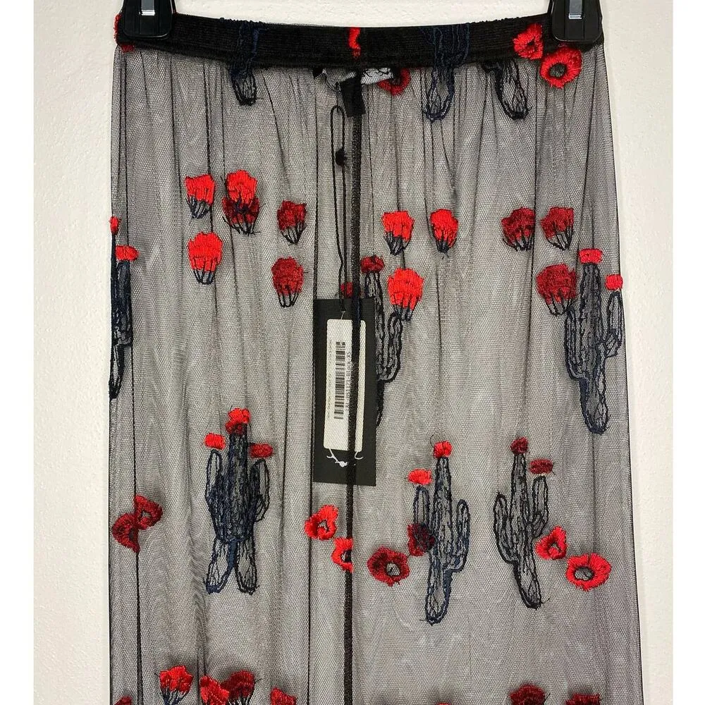 For Love and Lemons Desert Rose Maxi Skirt Women's Size Extra Small - Image 6