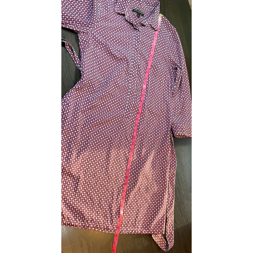 Banana Republic Shirt Dress Sz 8 Geo Print Belted Button Front 3/4 Sleeve Career - Image 10
