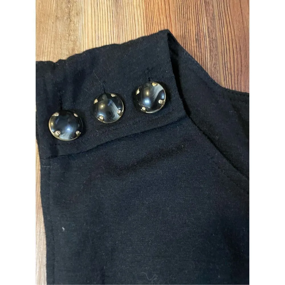 Juicy Couture black sleeveless y2k sheath dress with cinched front size XL wool - Image 8