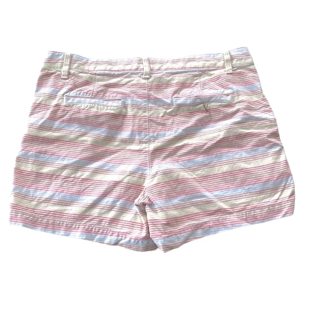 GAP Pink Blue Striped Cotton 5” City Short Size 12 - Image 3