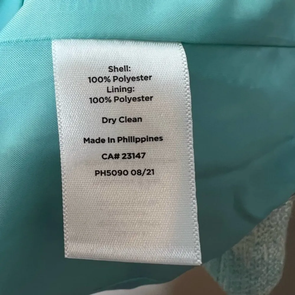 NEW Talbots TAILORED TWEED BLAZER one button pockets mint green career size 6 - Image 10