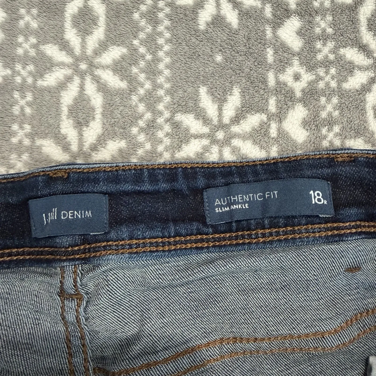 J. Jill Authentic Fit Slim Ankle Jean Plus Size 18 Stretch Casual Blue - Image 3