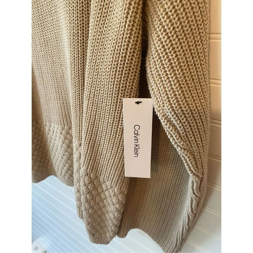 Calvin Klein Tan Oversized Turtleneck Sweater - Image 3