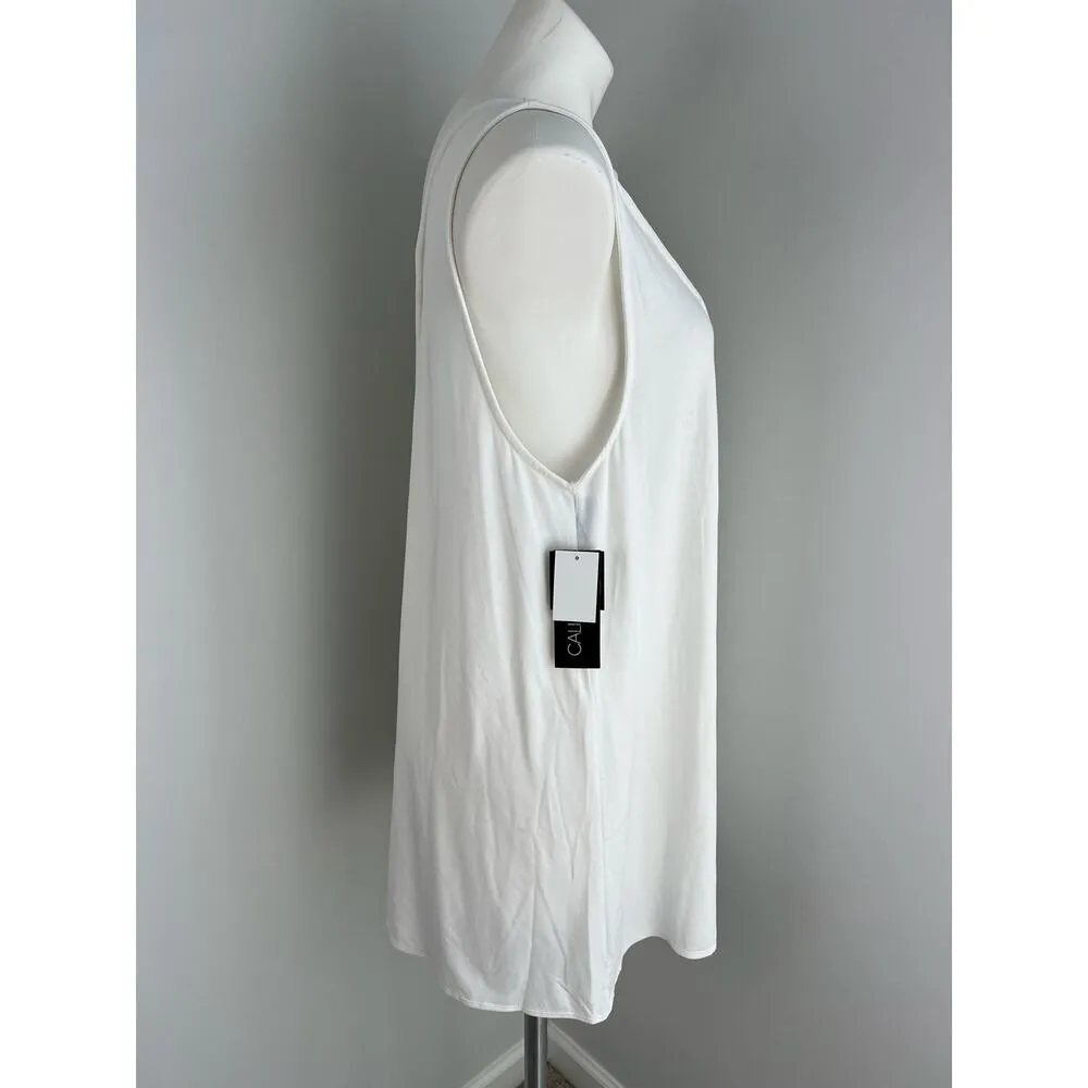 California Waves White Pullover Swim Cover-up Dress Large - Image 2