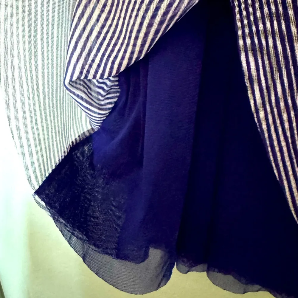 Cynthia Rowley striped blue mesh lined maxi dress beach cover-up Small - Image 5