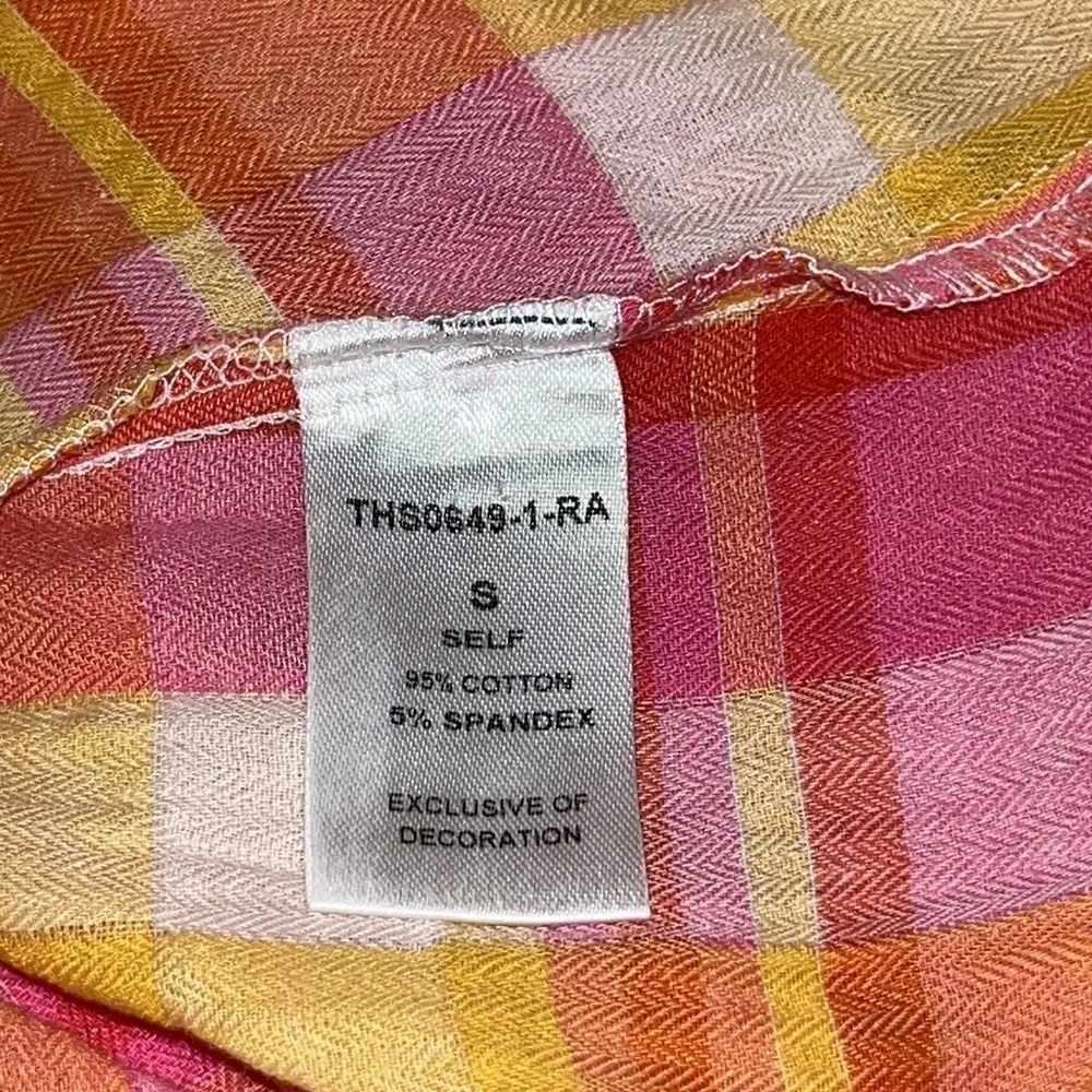 THML - Anthropologie Blouse Top Size S Teal Embroidered Top lightweight Colorful - Image 10