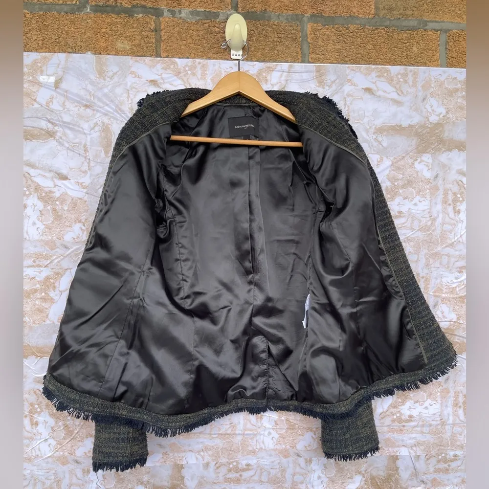 Banana republic tweed blazer size 12 - Image 10