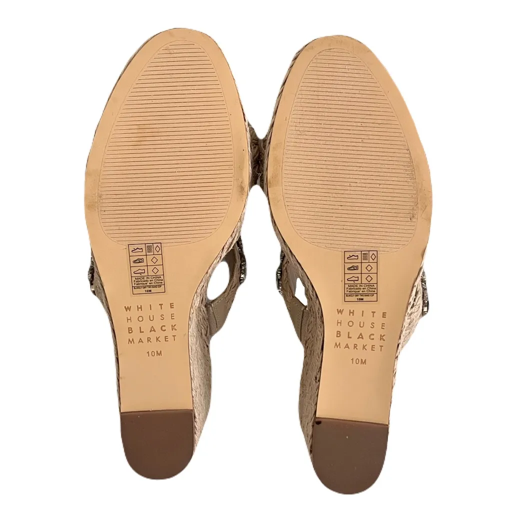 White House Black Market Crystal ‘Blakely’ Espadrille Wedge Sandals, Size 10 - Image 6