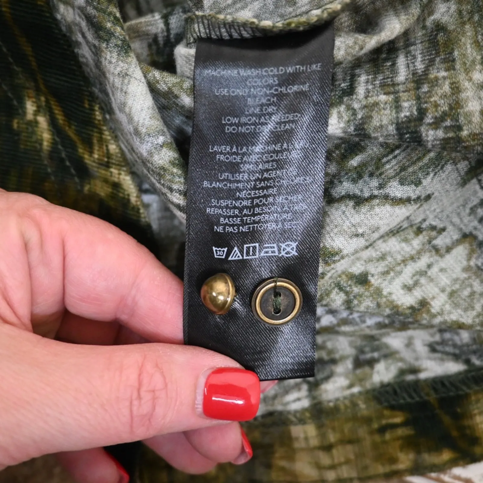 Pilcro Womens 4 Long Sleeve Green Corduroy Shirt Dress - Image 9