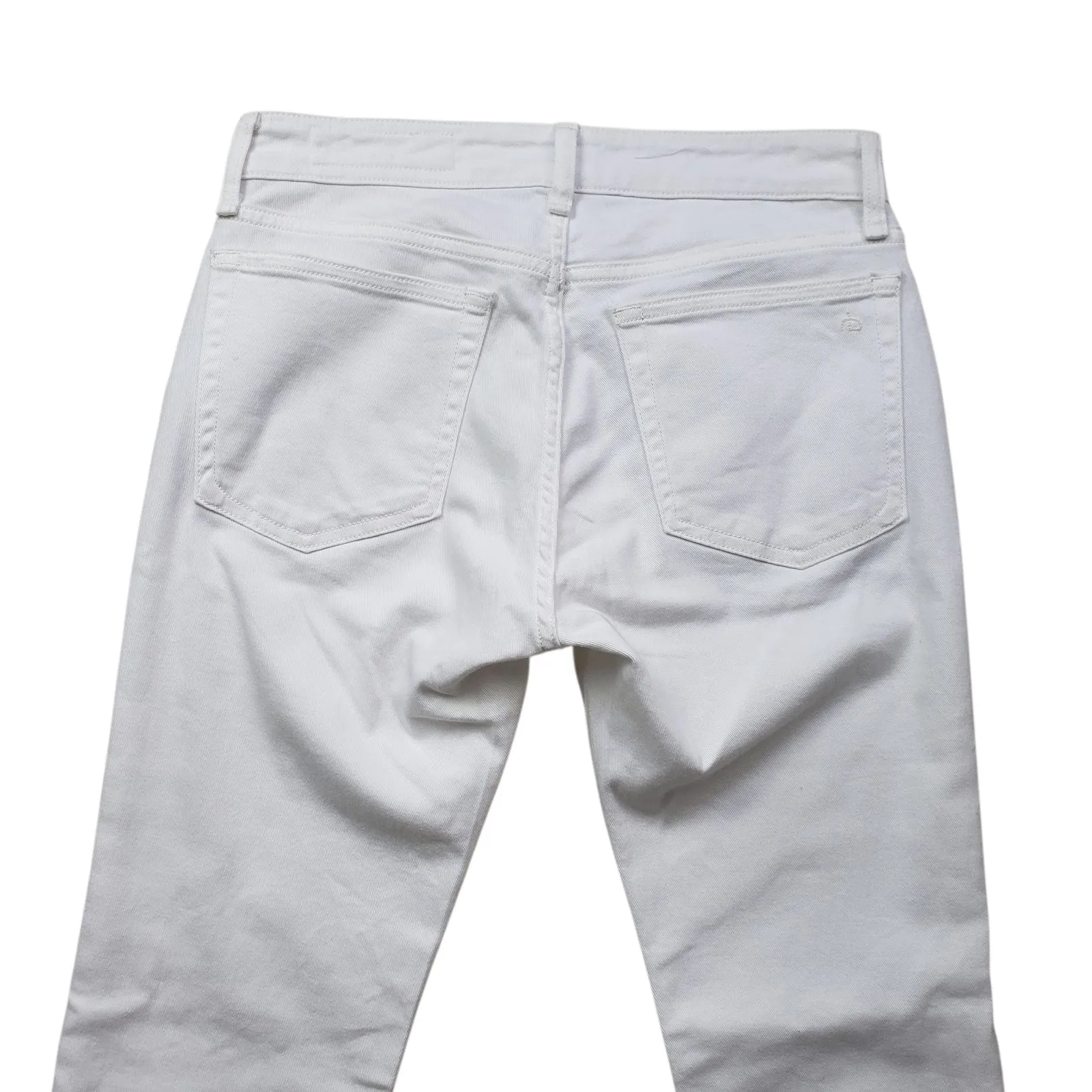 Rag & Bone Dre Low-Rise Slim Boyfriend Jeans Womens 26 White Denim - Image 10