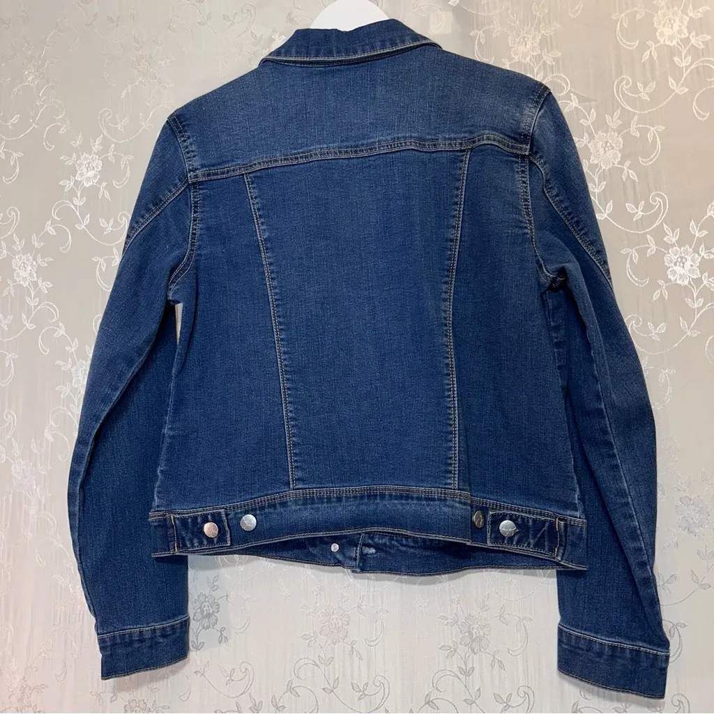 JESSICA SIMPSON Classic Blue Denim Jacket MEDIUM - Image 5