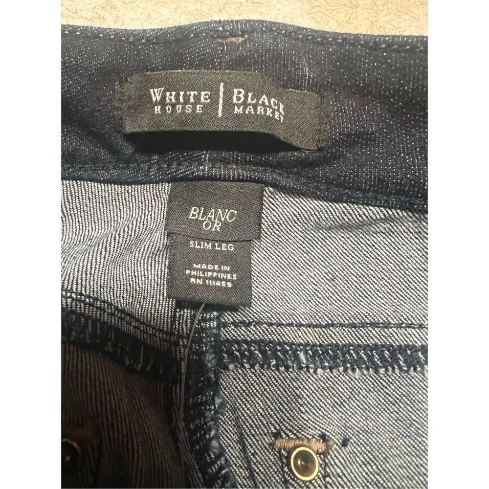 White House black market slim leg Jeans Sz 0/32 NWT - Image 4