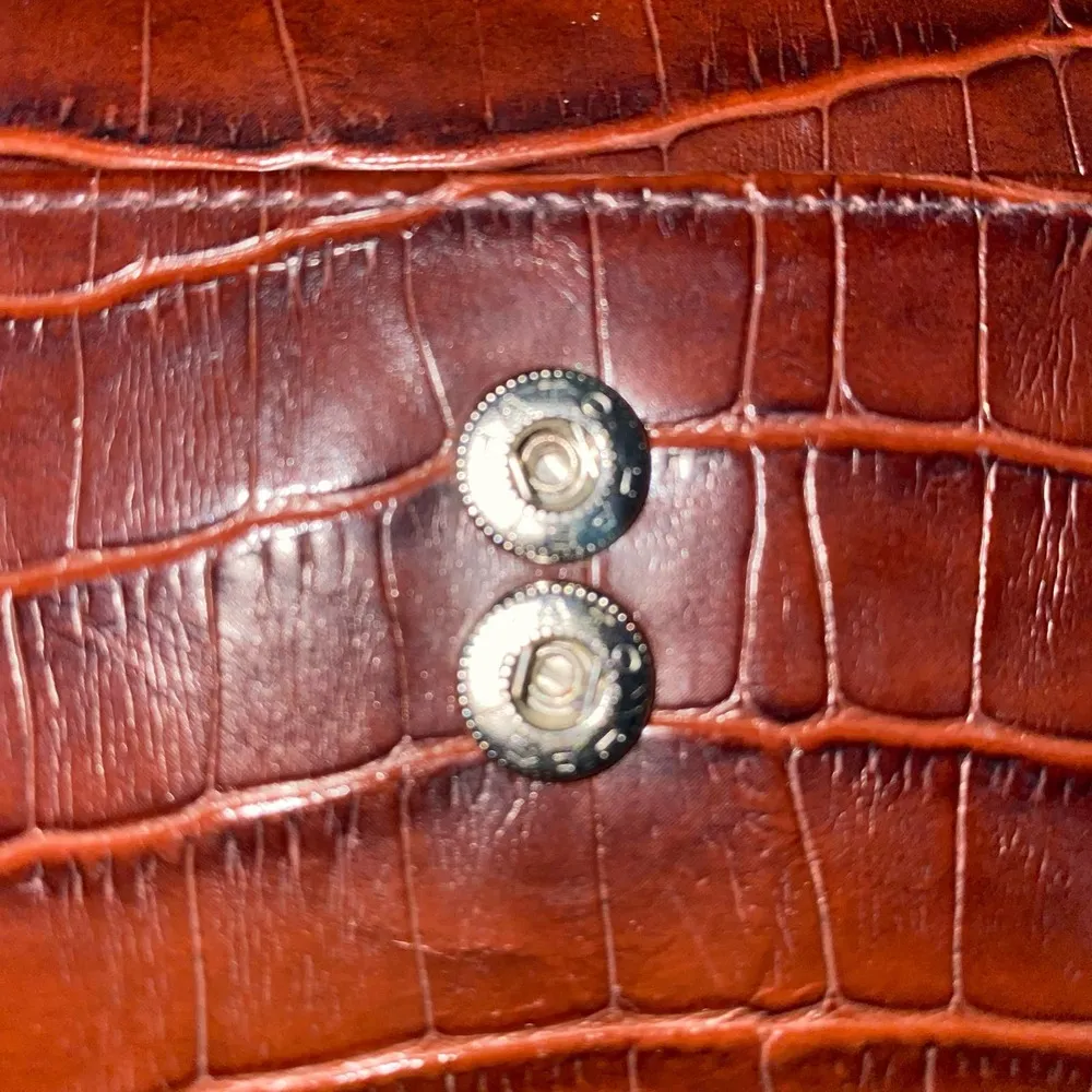 Leather Snakeskin Double Gusset Bifold Wallet Zip Closure two button flap/zipper - Image 64