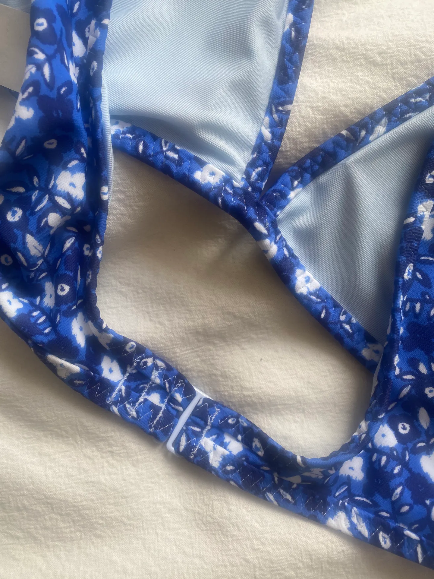 Blue Floral Bikini Top - Image 3