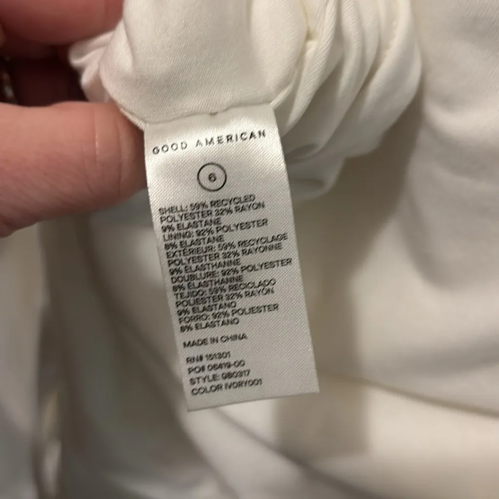 Good American U collar white ‎ Long Sleeve Bodysuit Sz 6 3XL - Image 8
