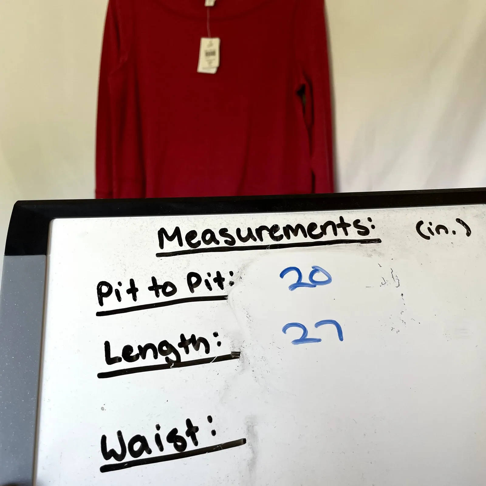 NWT J.Jill red knit sweater long sleeved women's size MP casual pockets button - Image 8