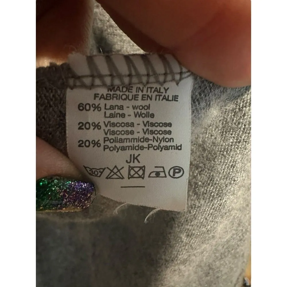 Brandy Melville Women's Open Front Wool Cardigan Long Sleeve One Size Gray WX7-3 - Image 6