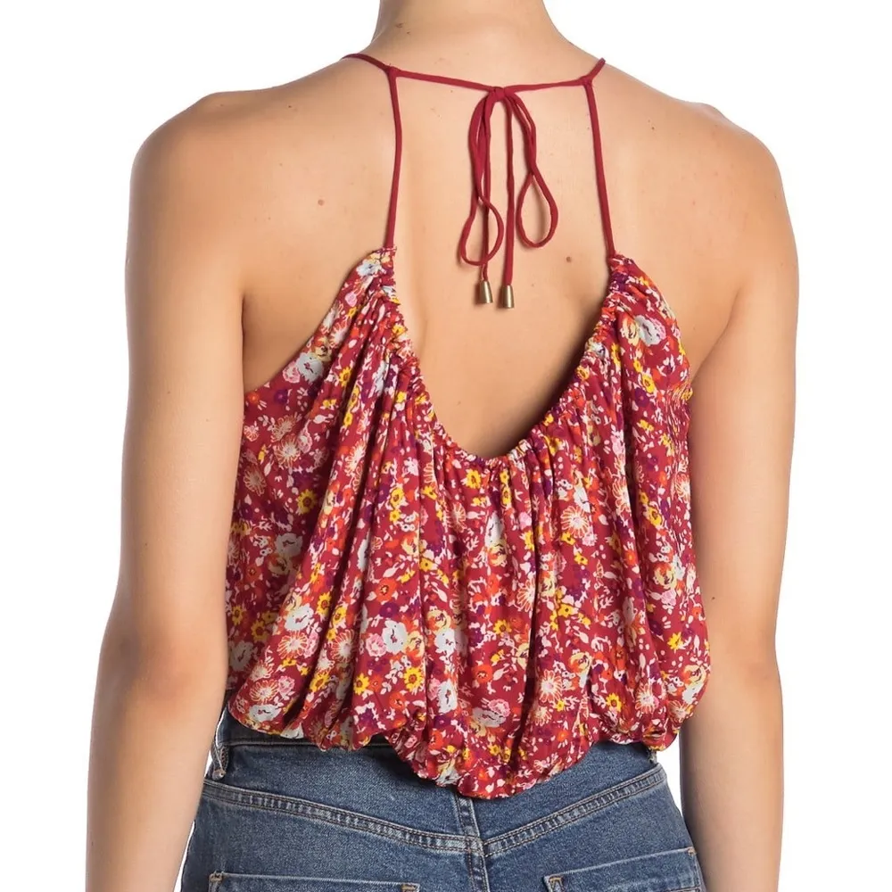 Free People Daisy Floral Babe Flowy Red Tank Top - Image 10