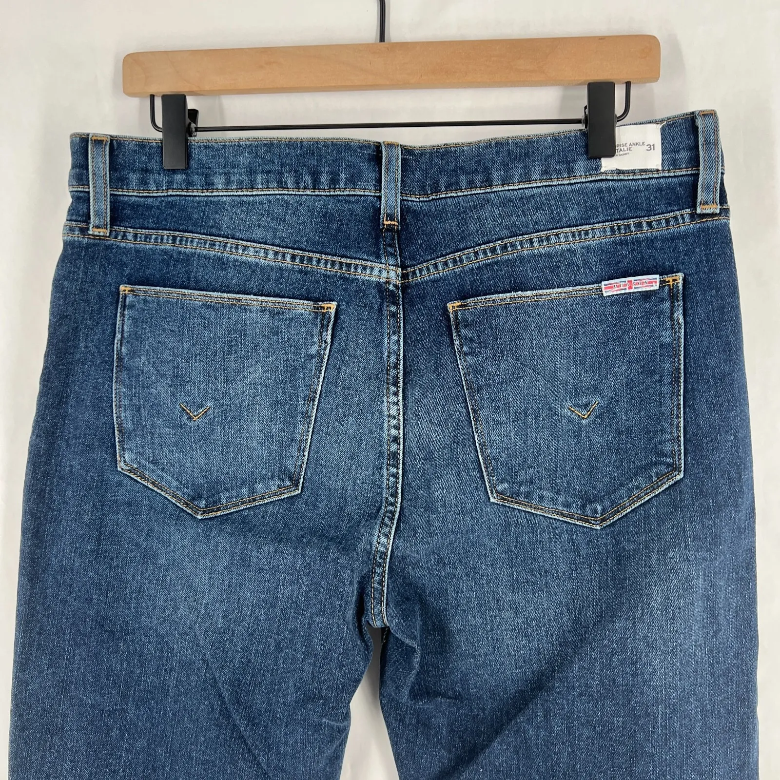 Natalie Hudson Super Skinny Ankle Jeans Womens 34 Blue Denim Cotton Mid Rise - Image 5