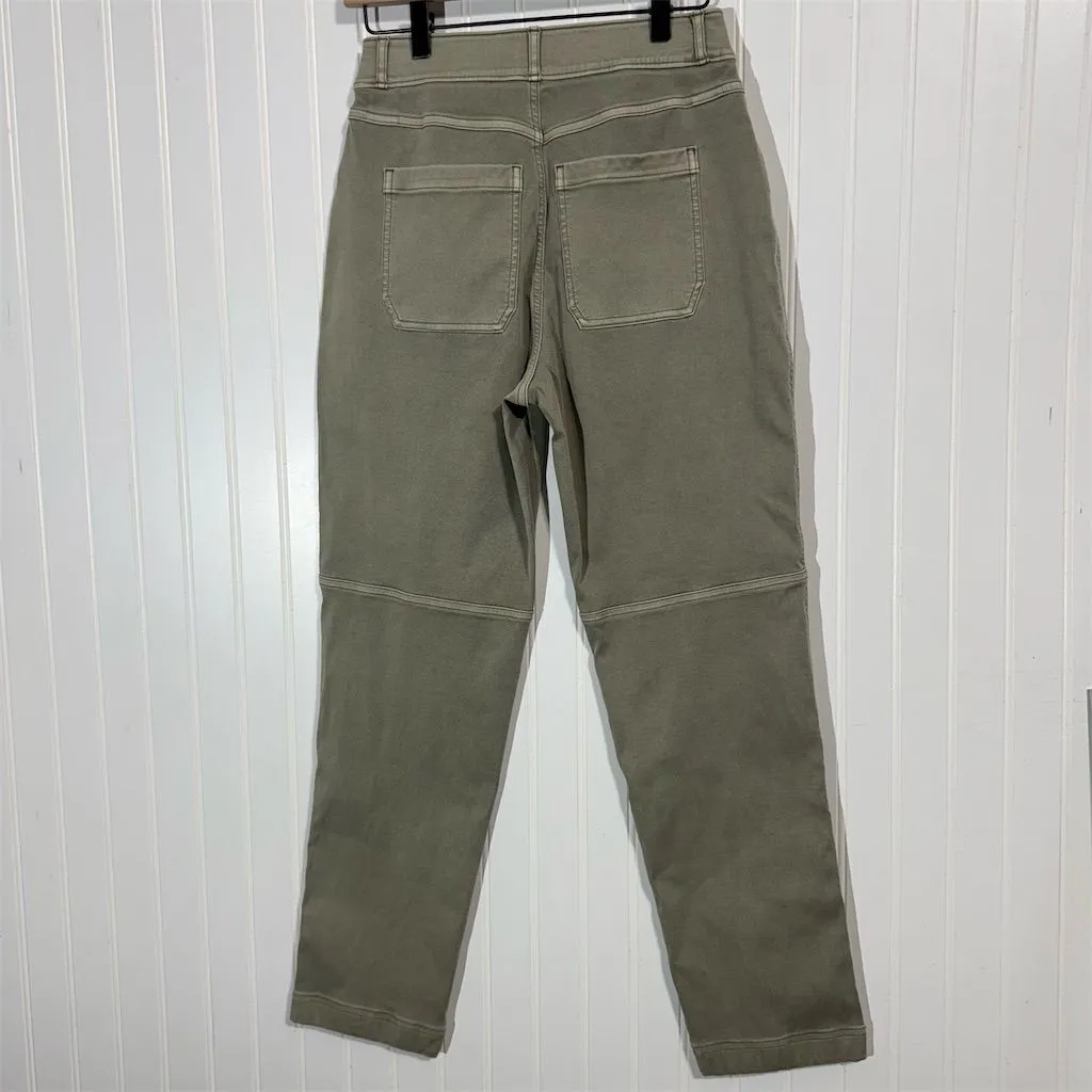 Spanx Twill Utility Cargo Pants Olive Green Ankle Workwear Women’s M Medium - Image 3