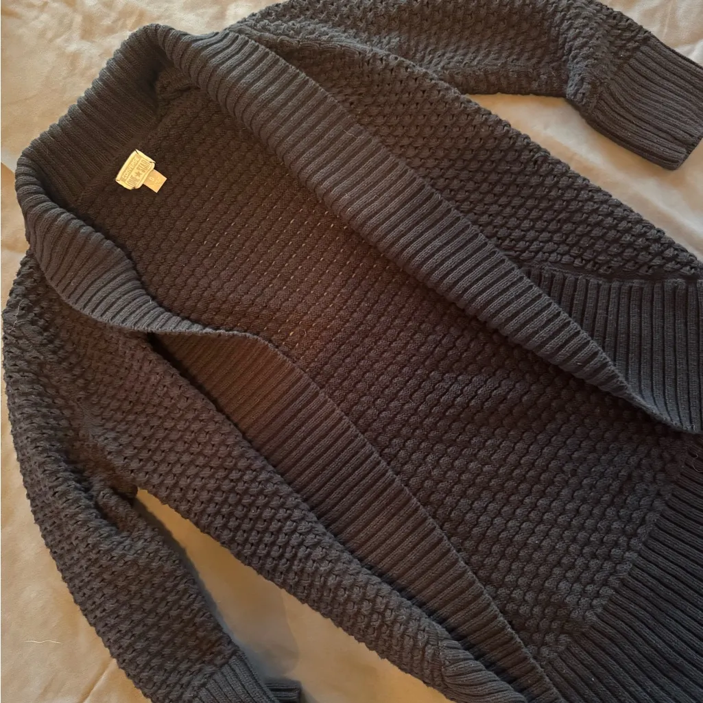 Y2K Converse Black Textured Cardigan - Image 2