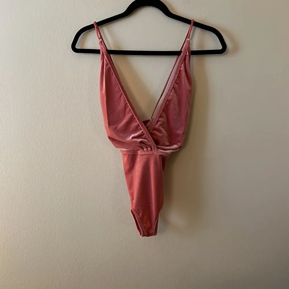 Wishlist Velour Bikini Bodysuit in Rose - Image 4