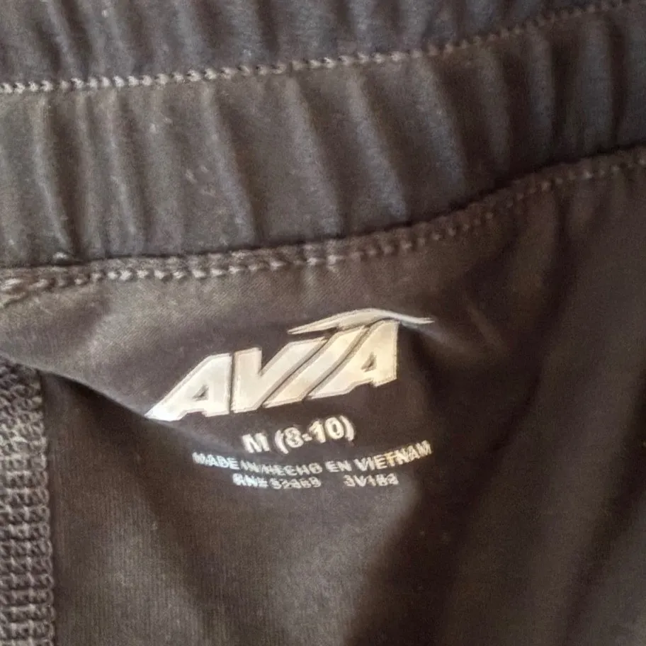 Avia Womens Athletic Shorts Black White Abstract Print Built In Liner Size M - Image 2