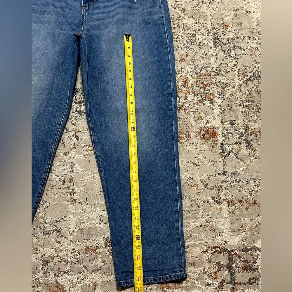 Loft  high rise boyfriend baggy mom jeans size 12/31 distressed - Image 4