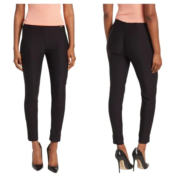 New T Tahari Pull On Pants Slacks Stretchy Ankle Invisible Zipper Black S - Image 2