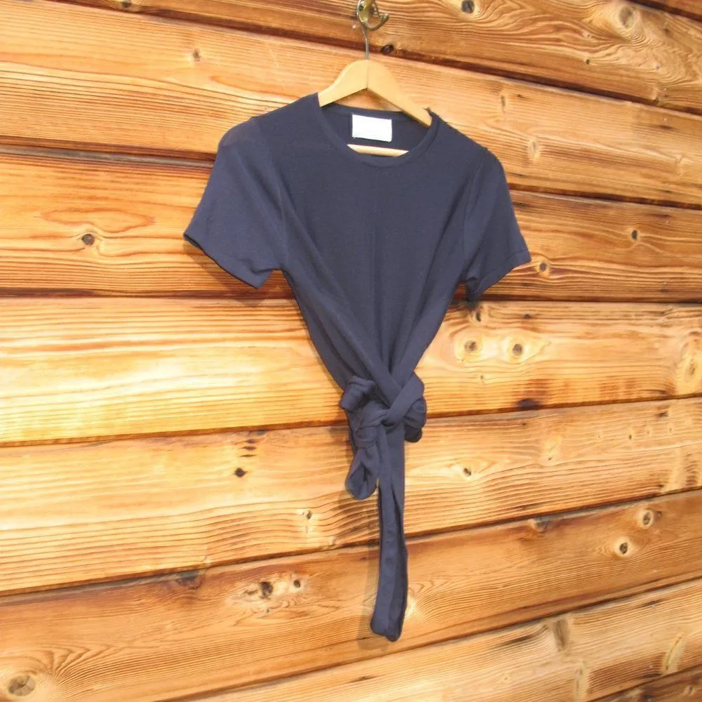 Modern Citizen Cropped Knit Wrap Top - Image 4