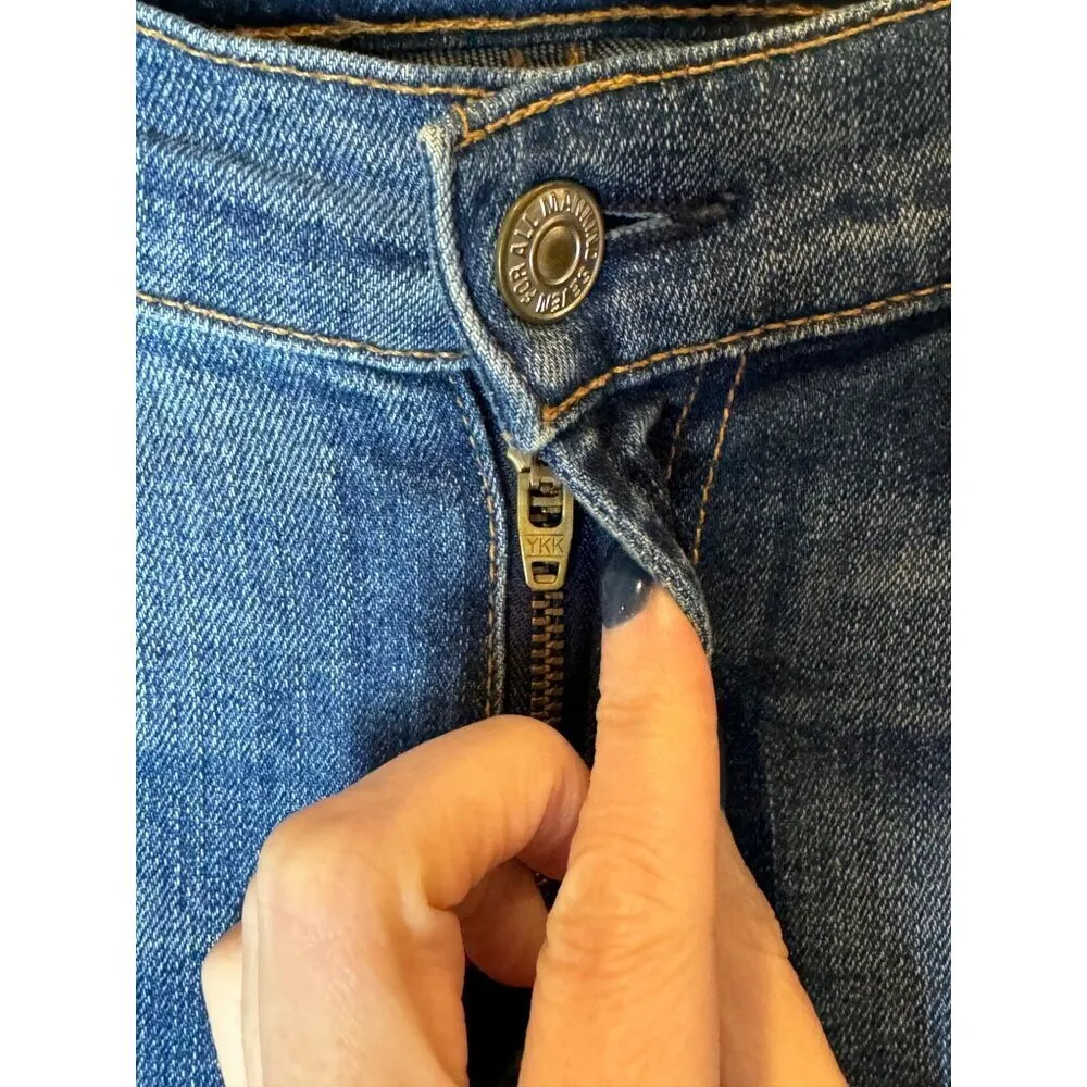 7 For All Mankind Jeans‎ Women 27 Medium Wash Denim Distressed The Ankle Skinny - Image 8