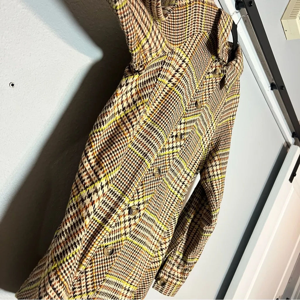 Cabi Yorkshire Shacket Size Small Brown Houndstooth Plaid Fall Brown Tan Cotton - Image 11