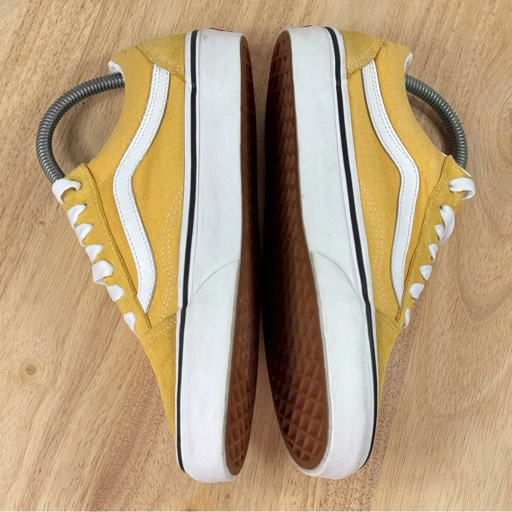 Vans Old Skool Canvas Suede Low Top Sneakers Mustard Yellow 6 Men 7.5 Women - Image 5