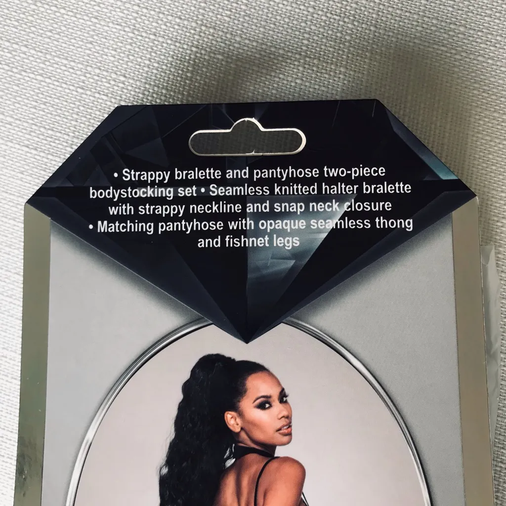 Dreamgirl Bralette and Panty Fishnet Bodystocking Set, NWT, OSFM - Image 7