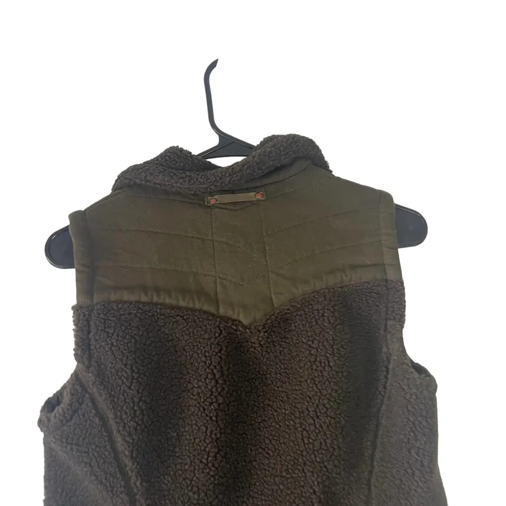 Royal Robbins Women's Size‎ Small Army Green Sherpa Canvas Outdoor Vest - Image 7
