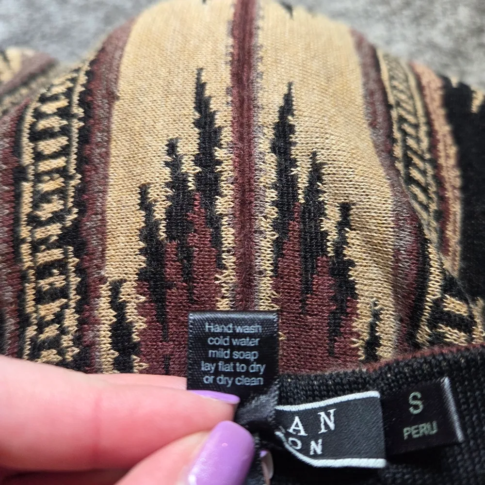 Peruvian Connection  Brown and Black Southwest Print Skirt - Image 7